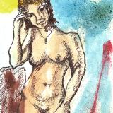 Annabel - Print of Pen and Ink Artistic Nude, 7in x 9in